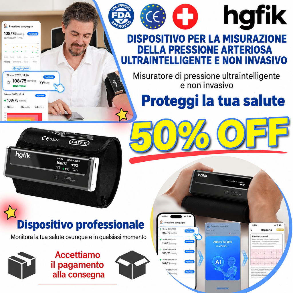 Misuratore di pressione smart 12 in 1 non invasivo con monitoraggio avanzato